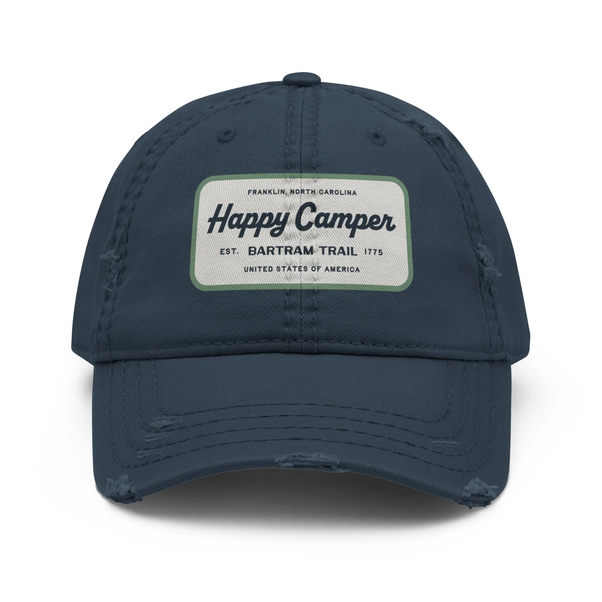 Happy Camper Distressed Dad Hat