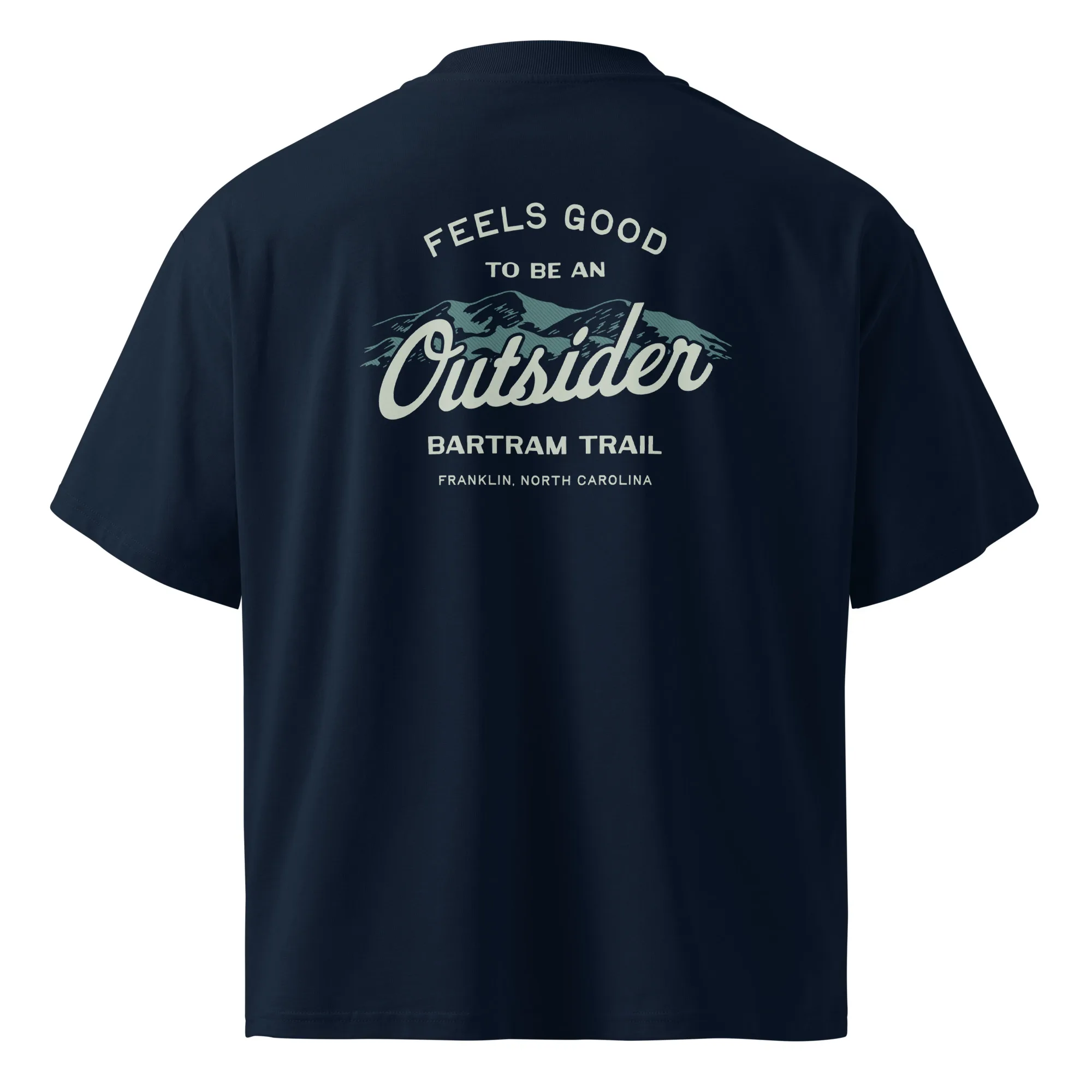 Outsider organic oversized high neck t-shirt