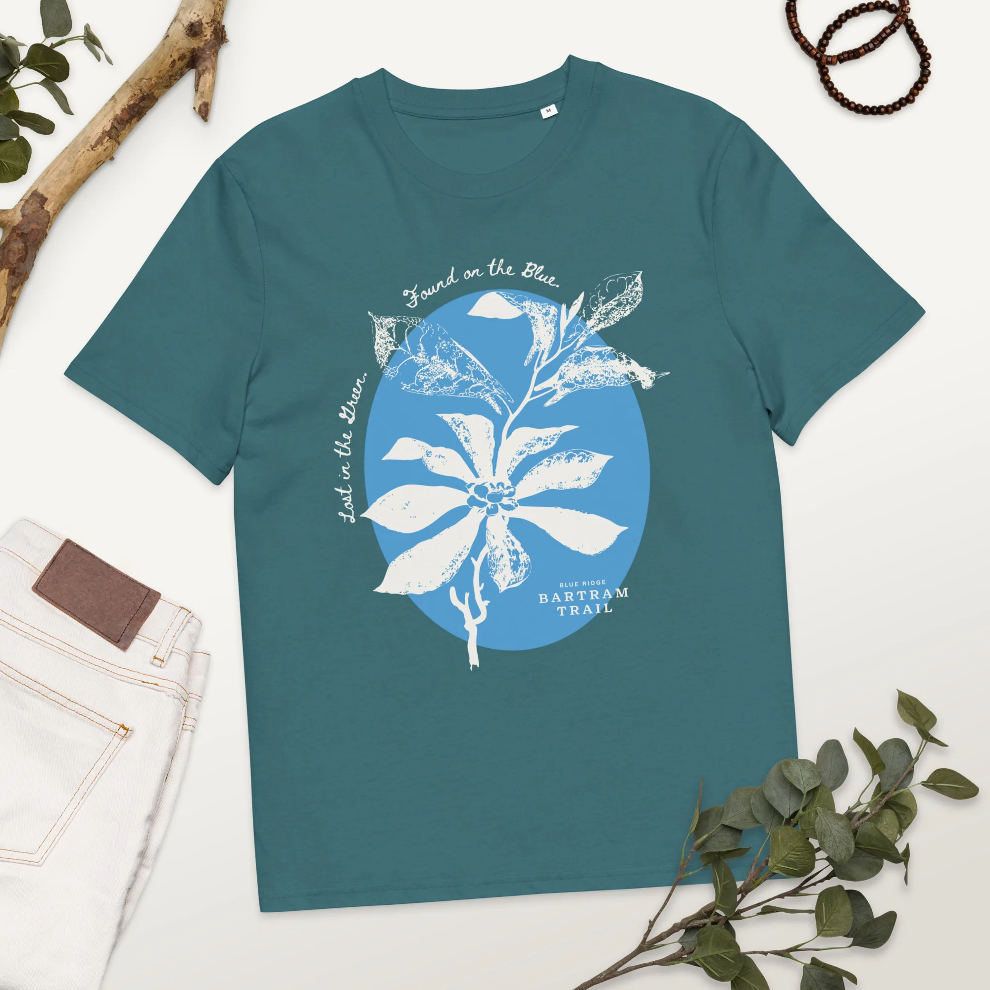 Unisex Lost in the Green organic ribbed neck t-shirt