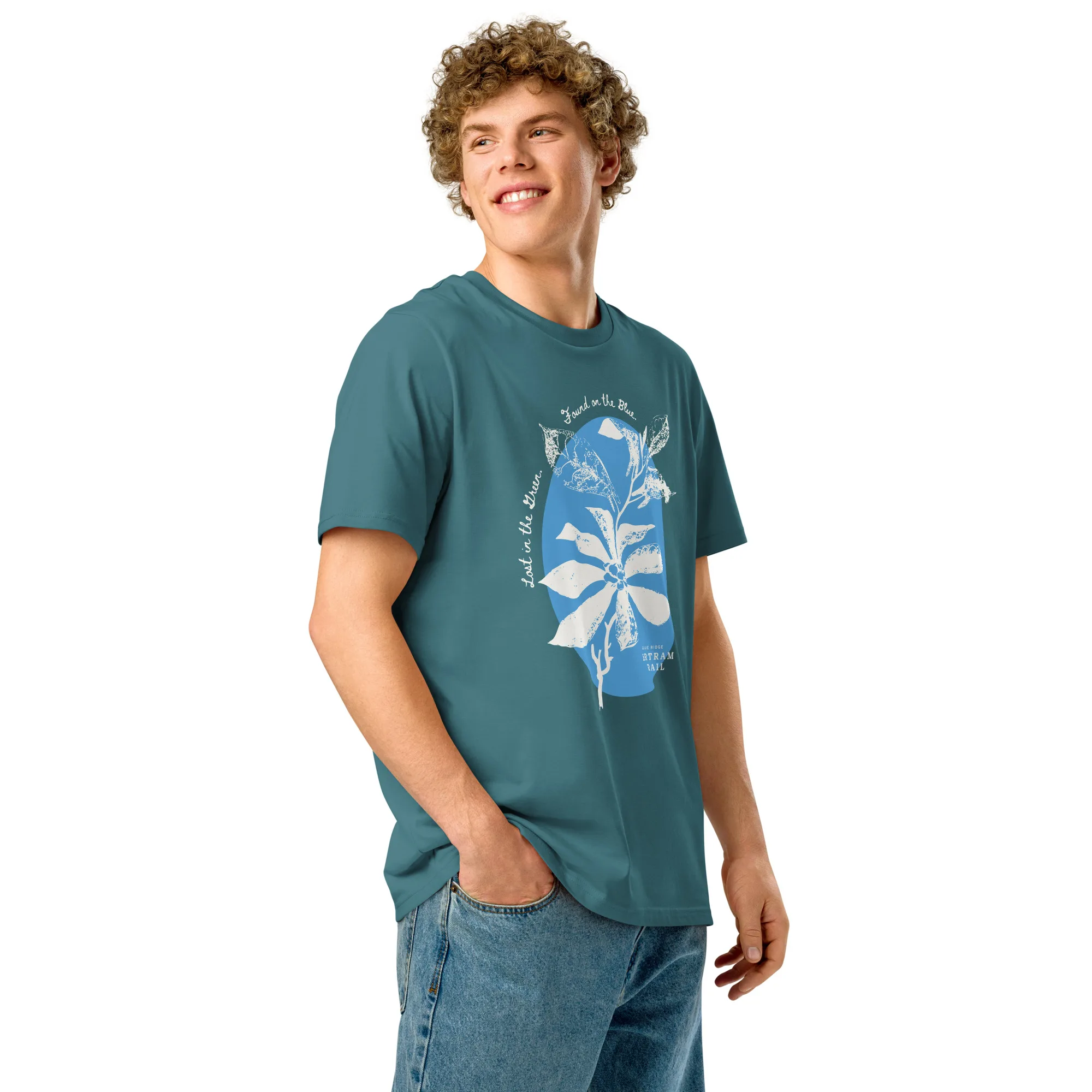 Unisex Lost in the Green organic ribbed neck t-shirt - Image 6