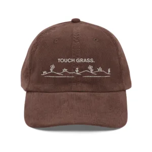 "Touch Grass" Vintage corduroy cap