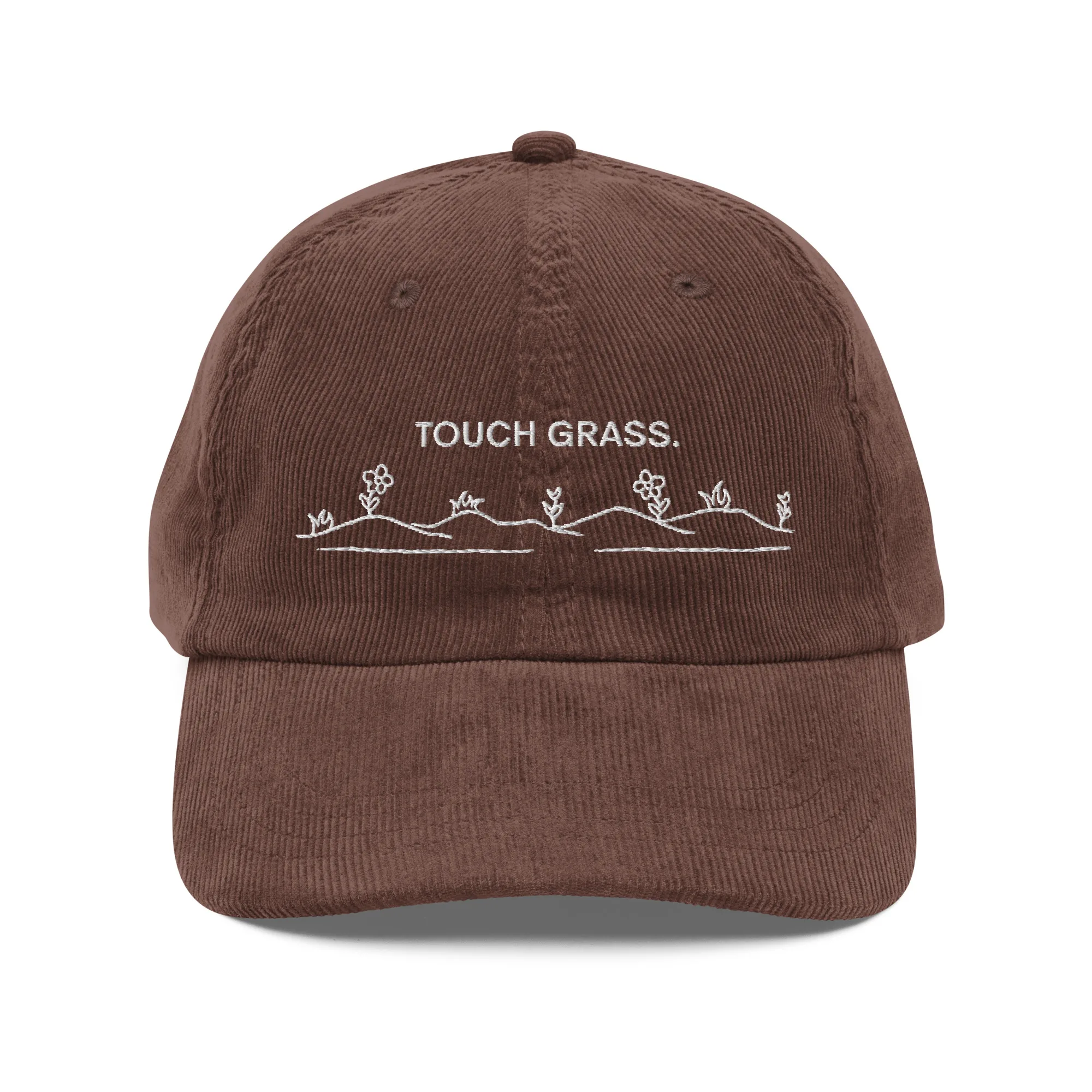 "Touch Grass" Vintage corduroy cap