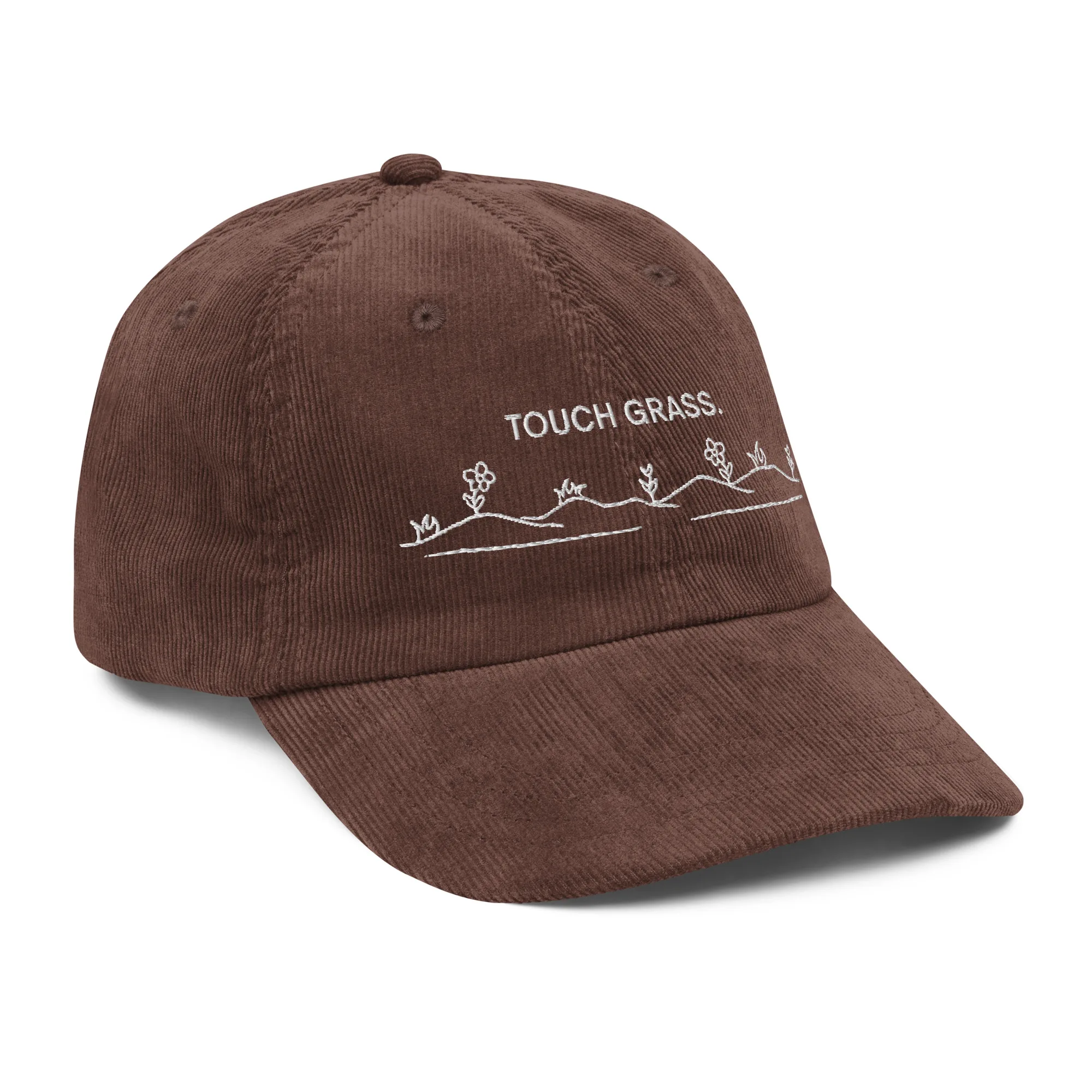 "Touch Grass" Vintage corduroy cap - Image 4